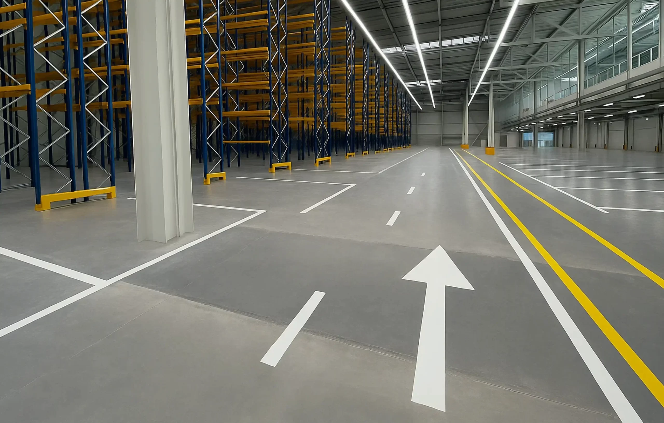 belijning voor veiligheid in warehouses